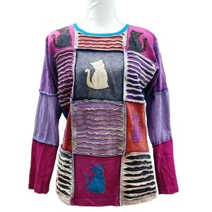Greater Good Network Patchwork Cat Shirt S/M